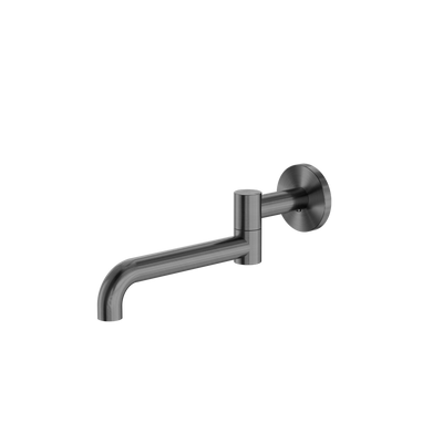 Nero Mecca Wall Mounted Swivel Bath Spout Only 225mm Gun Metal