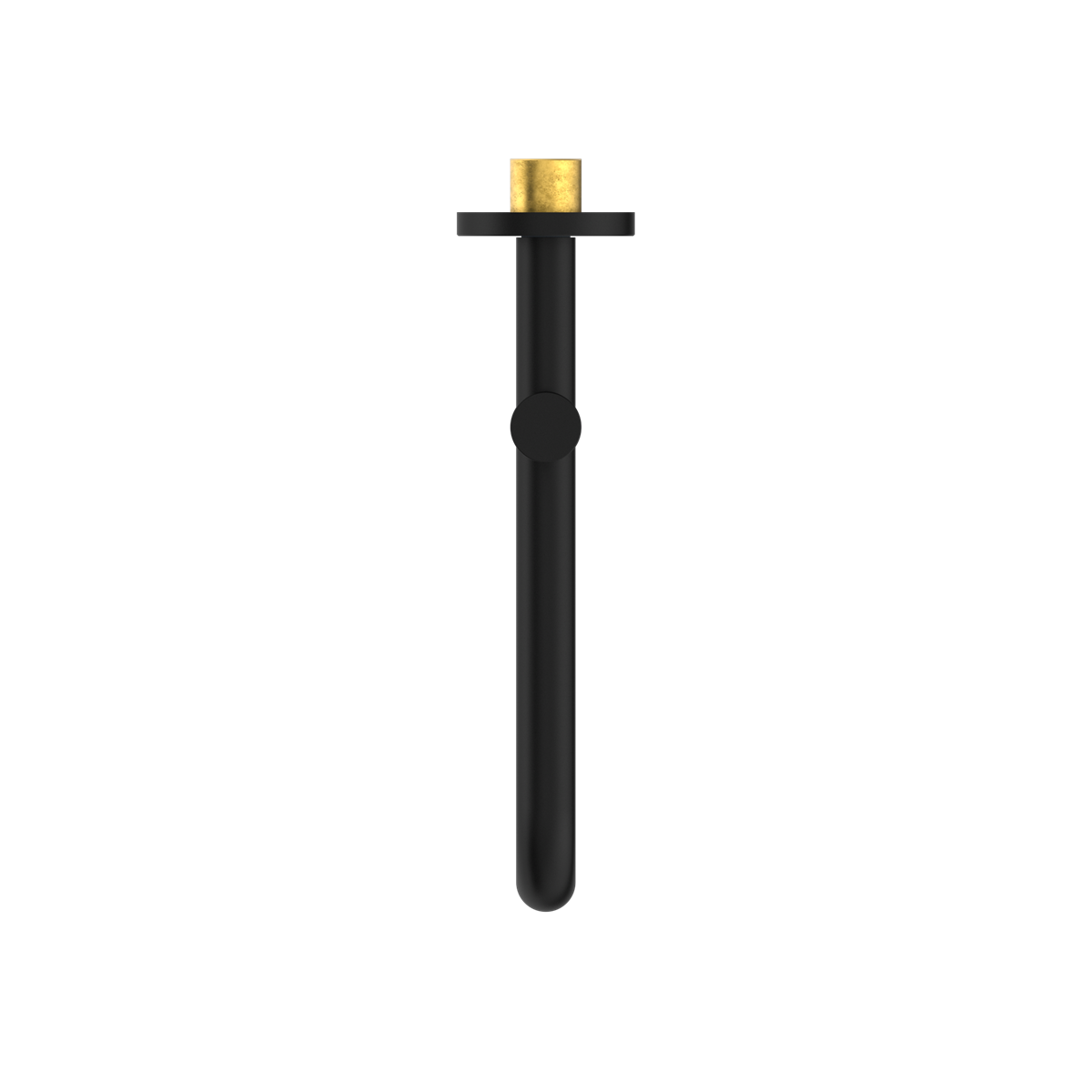 Nero Mecca Wall Mounted Swivel Bath Spout Only 225mm Matte Black