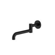 Nero Mecca Wall Mounted Swivel Bath Spout Only 225mm Matte Black