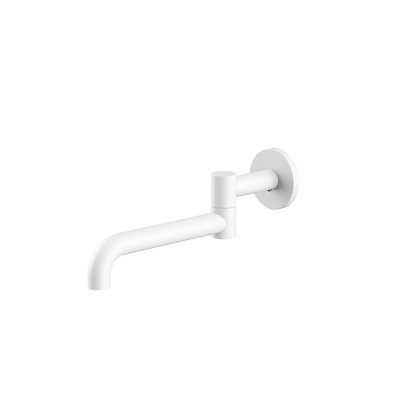 Nero Mecca Wall Mounted Swivel Bath Spout Only 225mm Matte White