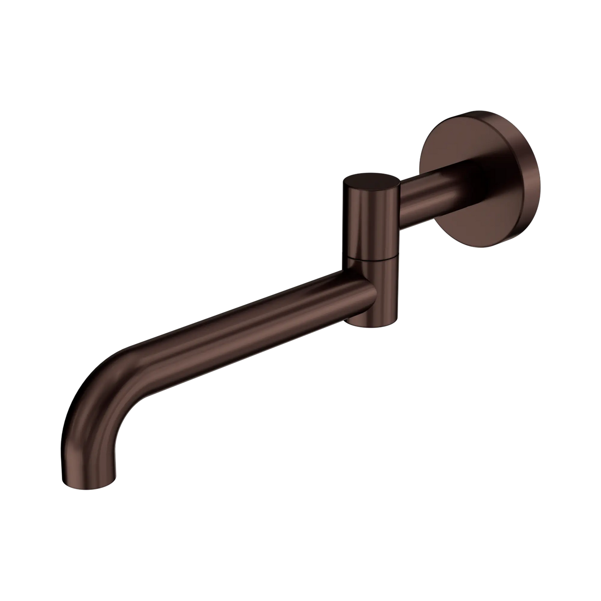 Mecca Wall Mounted Swivel Bath Spout Only 225mm II Rome Bronze