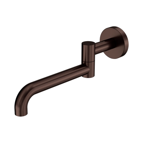 Nero Mecca Wall Mounted Swivel Bath Spout Only 225mm II Rome Bronze
