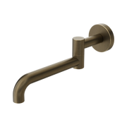 Nero Mecca Wall Mounted Swivel Bath Spout Only 225mm II Tumbled Antique Brass