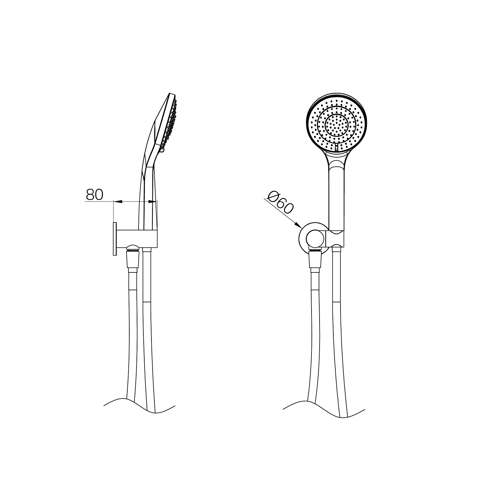 Nero Mecca Shower On Bracket With Air Shower Brushed Gold