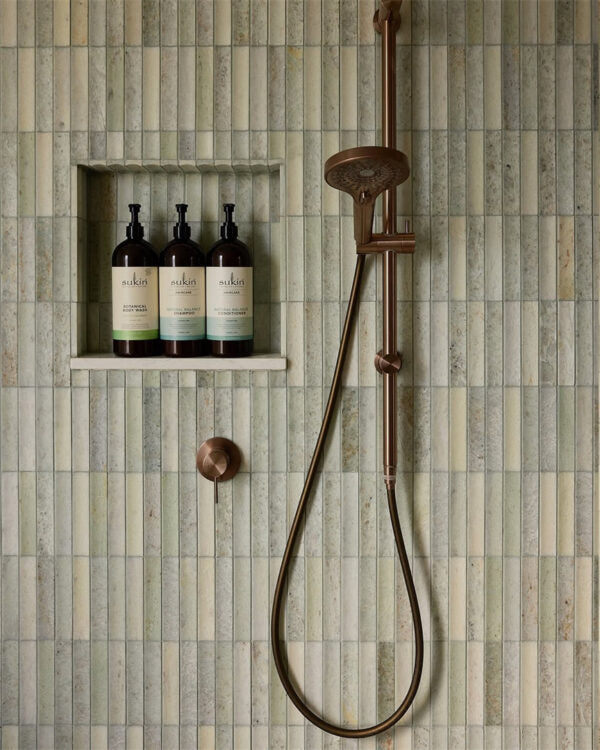 Nero Mecca Shower / Basin Wall Mixer 80mm Plate Brushed Bronze