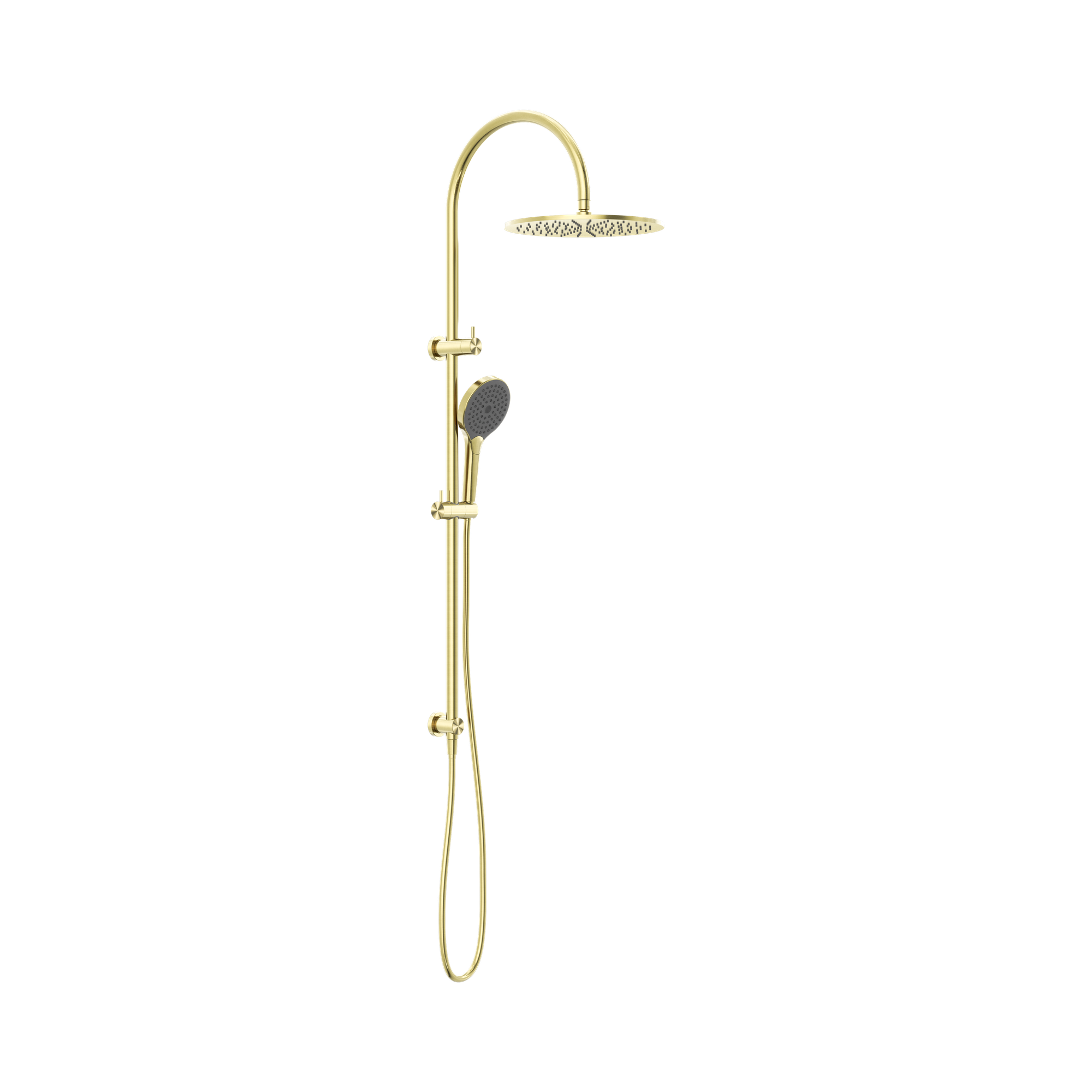 Nero Mecca Twin Shower With Air Shower II Brushed Gold