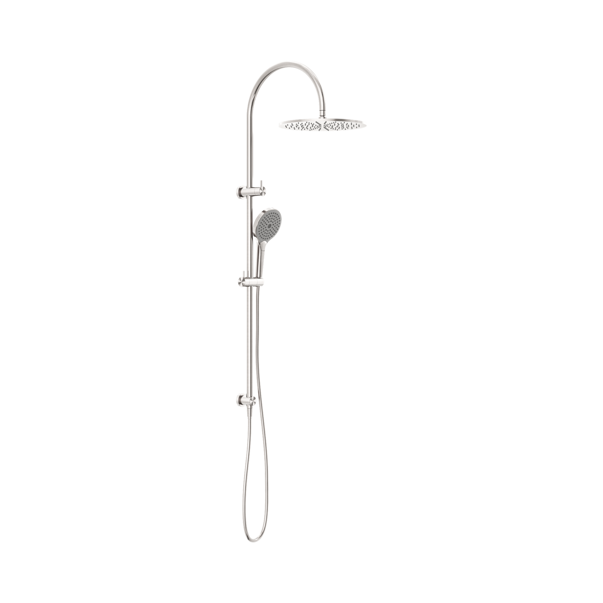 Nero Mecca Twin Shower With Air Shower II Brushed Nickel