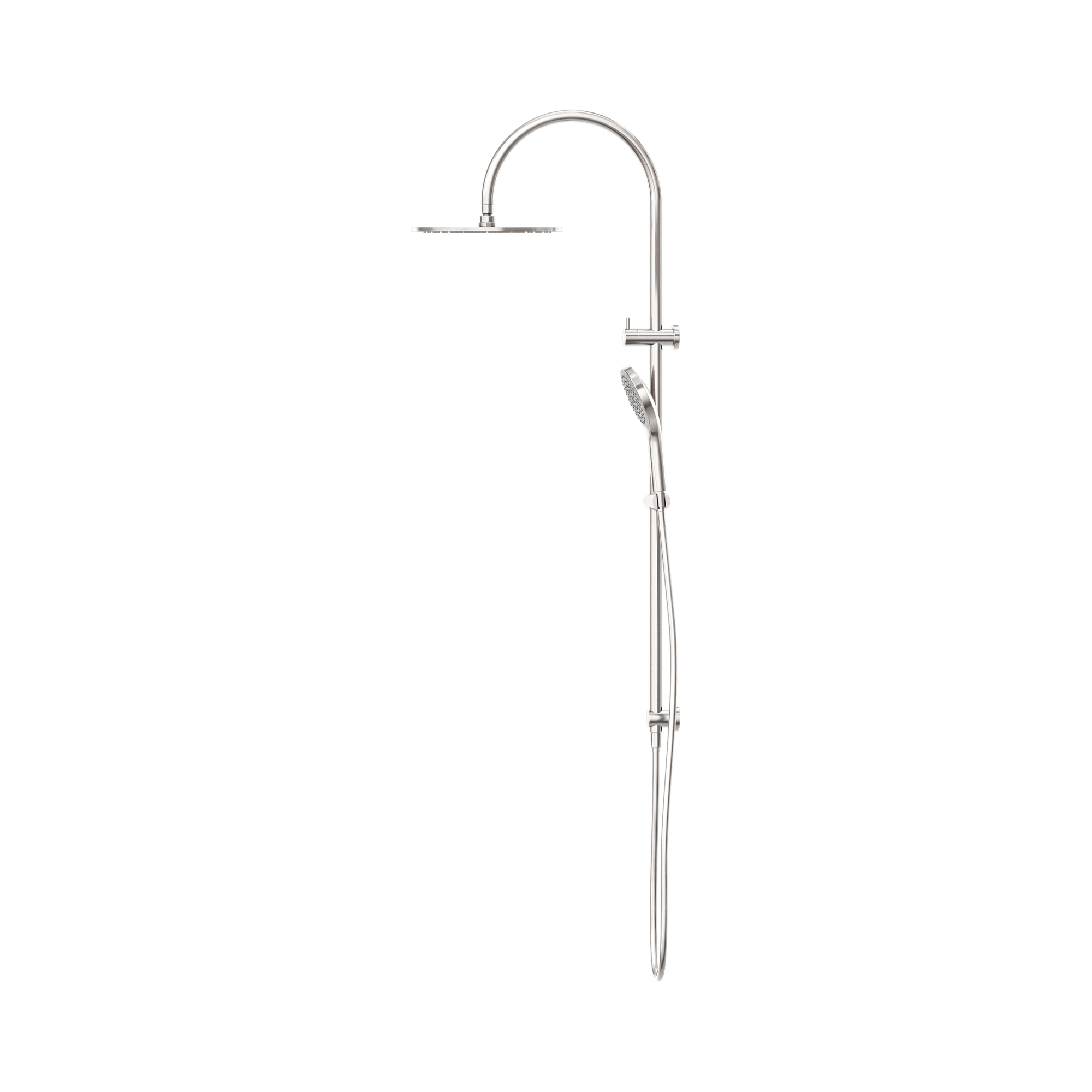 Nero Mecca Twin Shower With Air Shower II Brushed Nickel