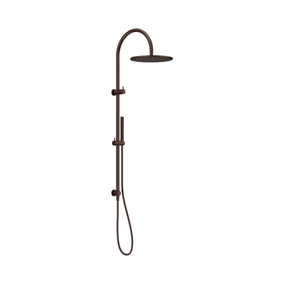 Mecca Twin Shower With Slim Hand Shower Rome Bronze
