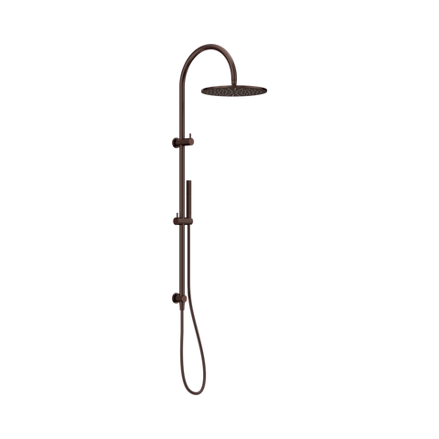 Nero Mecca Twin Shower With Slim Hand Shower Rome Bronze