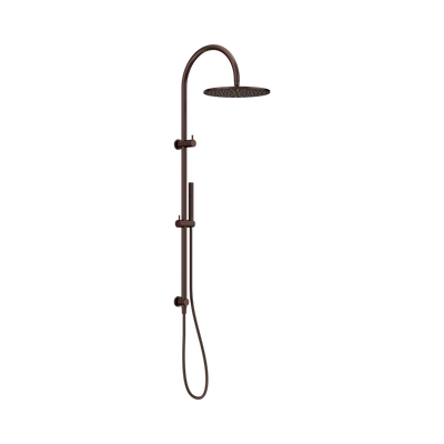 Nero Mecca Twin Shower With Slim Hand Shower Rome Bronze