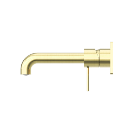 Nero Mecca Wall Basin/Bath Mixer Brushed Gold