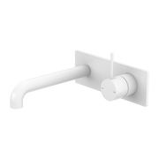 Nero Mecca Wall Basin/Bath Mixer Handle Up Matte White