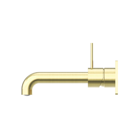 Nero  Mecca Wall Basin/Bath Mixer Handle Up Brushed Gold