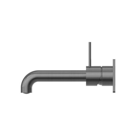 Nero Mecca Wall Basin/Bath Mixer Handle Up Gun Metal