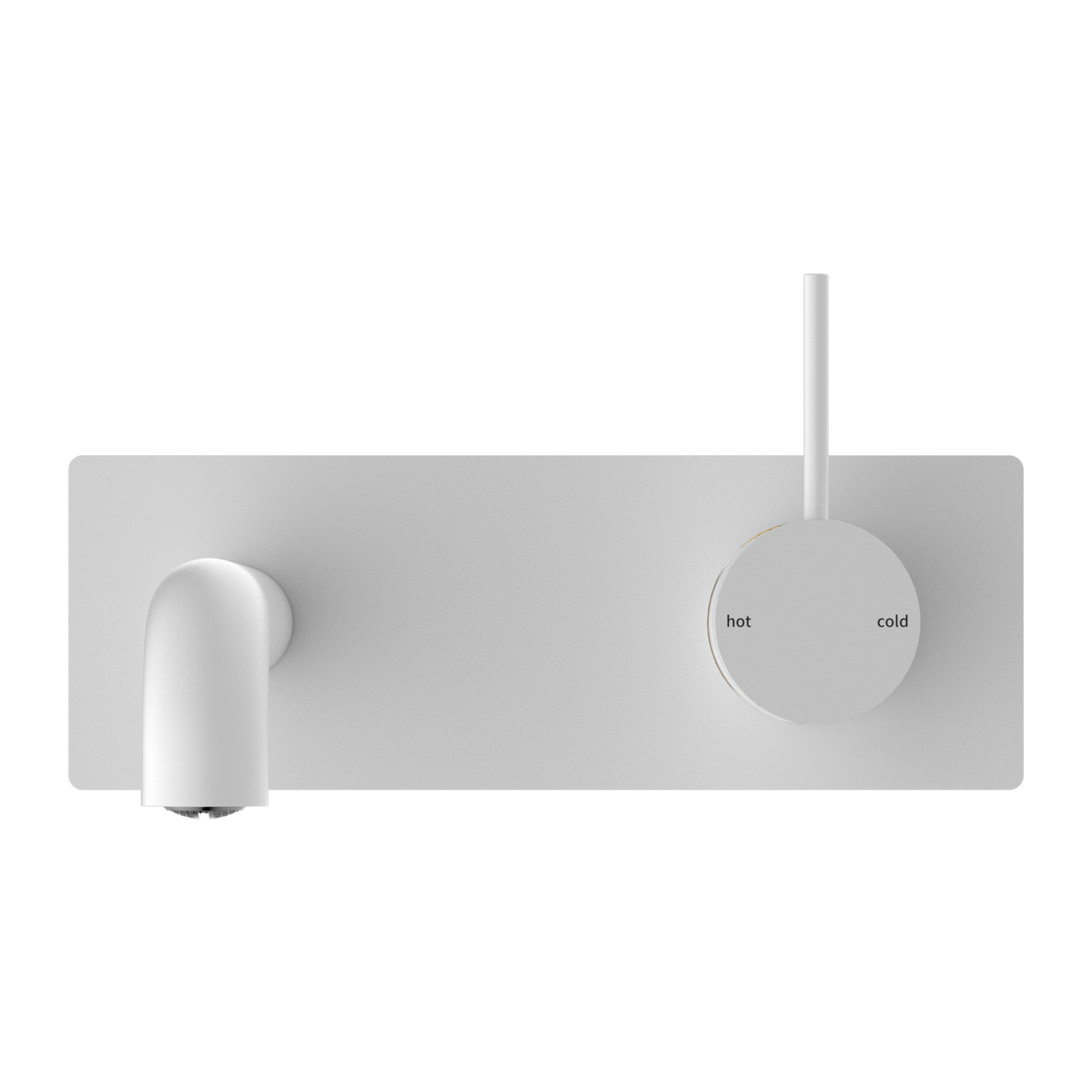 Nero Mecca Wall Basin/Bath Mixer Handle Up Matte White