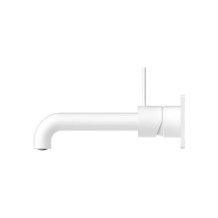 Nero Mecca Wall Basin/Bath Mixer Handle Up Matte White