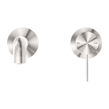 Nero Mecca Wall Basin/Bath Mixer Brushed Nickel