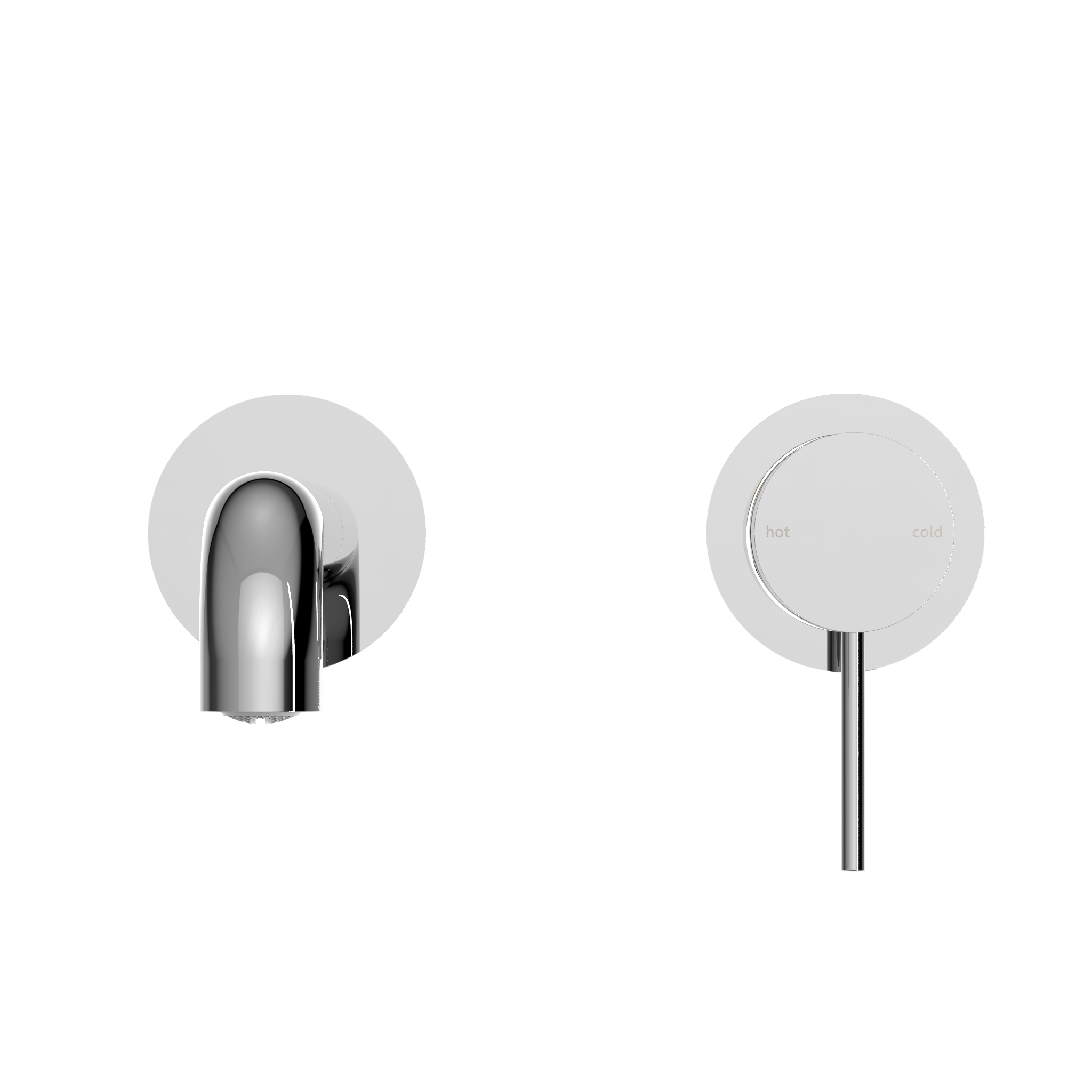 Nero Mecca Wall Basin/Bath Mixer Chrome