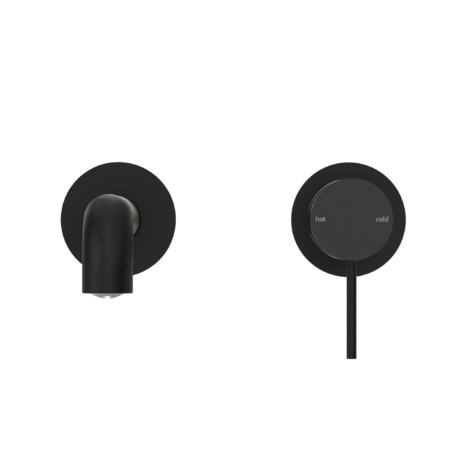 Nero Mecca Wall Basin/Bath Mixer Matte Black