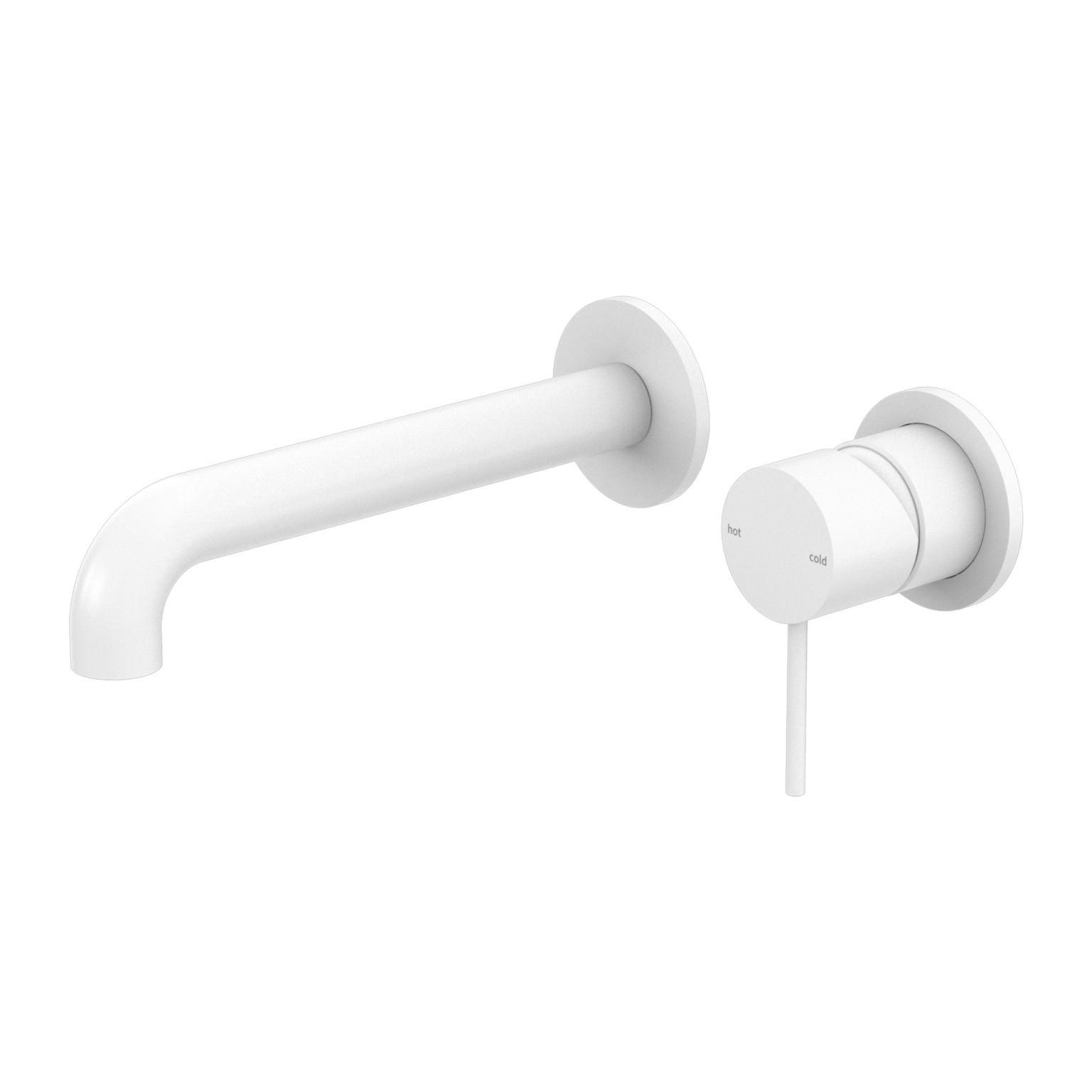 Nero Mecca Wall Basin/Bath Mixer Matte White