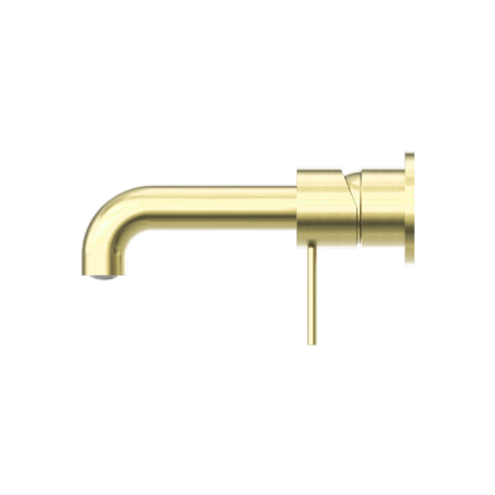 Nero Mecca Wall Basin/Bath Mixer Brushed Gold
