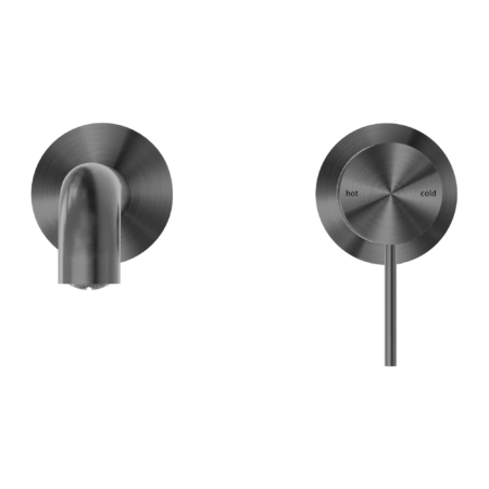 Nero Mecca Wall Basin/Bath Mixer Gun Metal