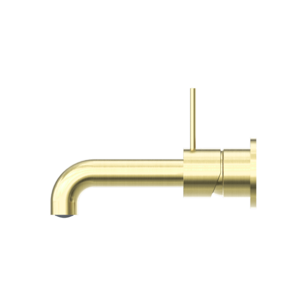 Nero Mecca Wall Basin/Bath Mixer Handle Up Brushed Gold
