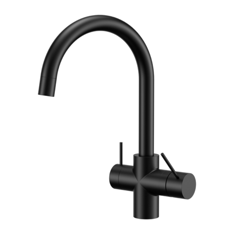 Nero Mecca 3 Way Filtered Mixer Tap Matte Black (NR221907eMB) Black
