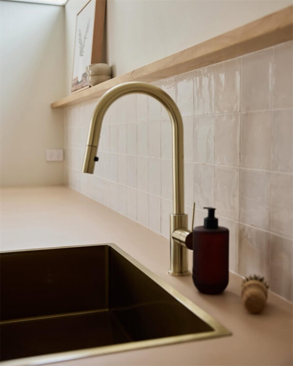 Nero Mecca Kitchen Mixer with Spray Brushed Gold