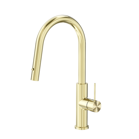 Nero Mecca Smart Sensor Pull Out Kitchen Mixer Brushed Gold