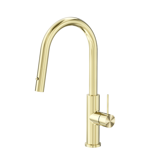Nero Mecca Smart Sensor Pull Out Kitchen Mixer Brushed Gold