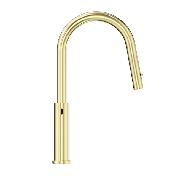 Nero Mecca Smart Sensor Pull Out Kitchen Mixer Brushed Gold
