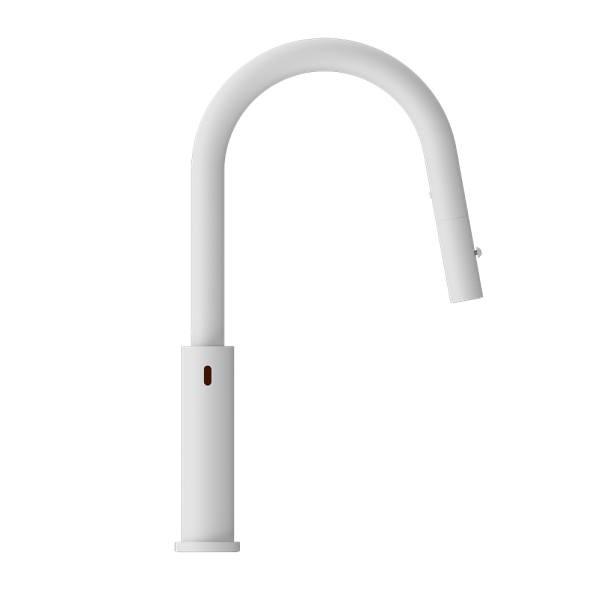 Nero Mecca Smart Sensor Pull Out Kitchen Mixer Matte White