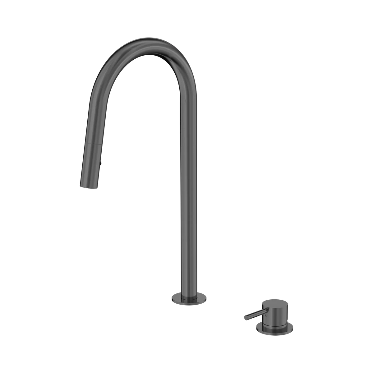 Mecca Hob Mounted Pull Out Sink Mixer Gun Metal