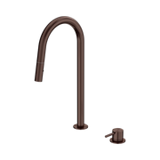 Mecca Hob Mounted Pull Out Sink Mixer Rome Bronze