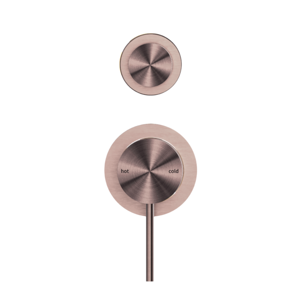 Nero Mecca Shower Mixer With Diverter Sperate Back Plate Brushed Bronze