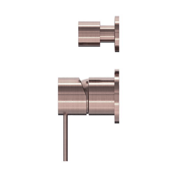 Nero Mecca Shower Mixer With Diverter Sperate Back Plate Brushed Bronze