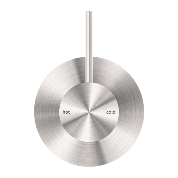 Nero Mecca Shower / Basin Mixer 80mm Plate Handle Up Brushed Nickel