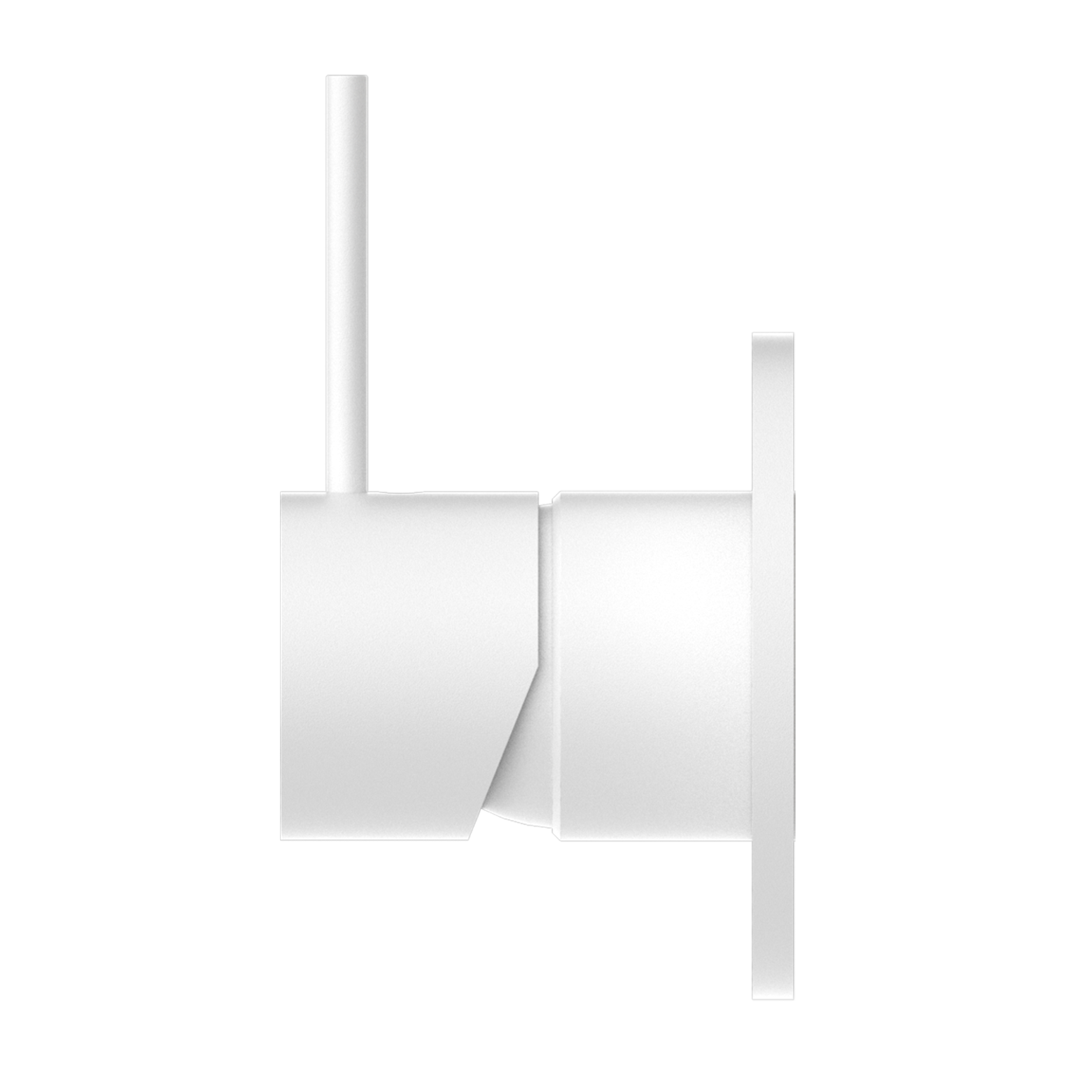 Nero Mecca Shower / Basin Mixer Handle Up 80mm Plate Matte White