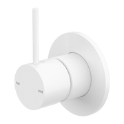 Nero Mecca Shower / Basin Mixer Handle Up 80mm Plate Matte White