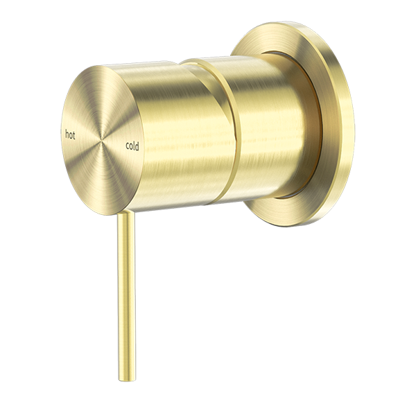 Nero Mecca Shower / Basin Wall Mixer 60mm Plate Brushed Gold