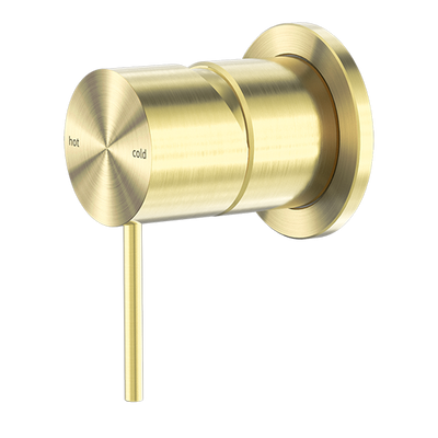 Nero Mecca Shower / Basin Wall Mixer 60mm Plate Brushed Gold