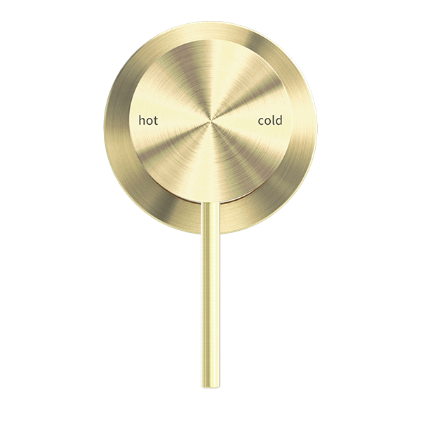 Nero Mecca Shower / Basin Wall Mixer 60mm Plate Brushed Gold