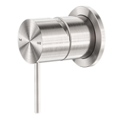 Nero Mecca Shower / Basin Wall Mixer 60mm Plate Brushed Nickel