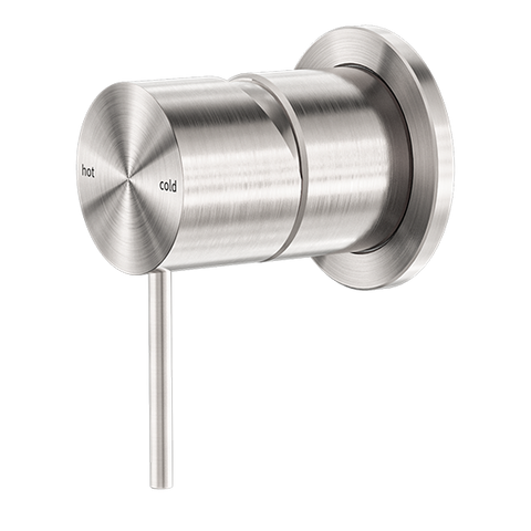 Nero Mecca Shower / Basin Wall Mixer 60mm Plate Brushed Nickel