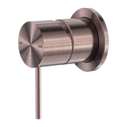 Nero Mecca Shower / Basin Wall Mixer 60mm Plate Brushed Bronze