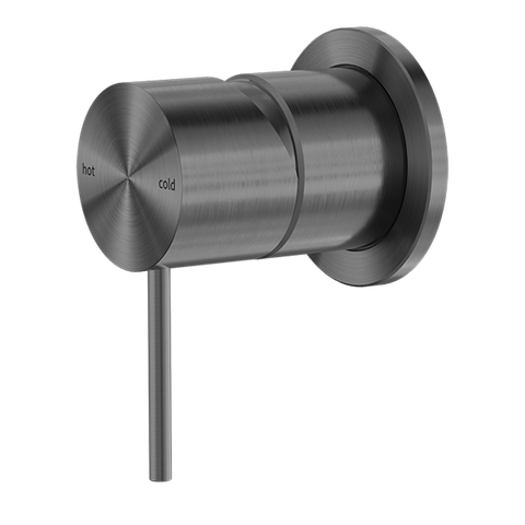Nero Mecca Shower / Basin Wall Mixer 60mm Plate Gun Metal