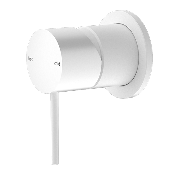 Nero Mecca Shower / Basin Wall Mixer 60mm Plate Matte White
