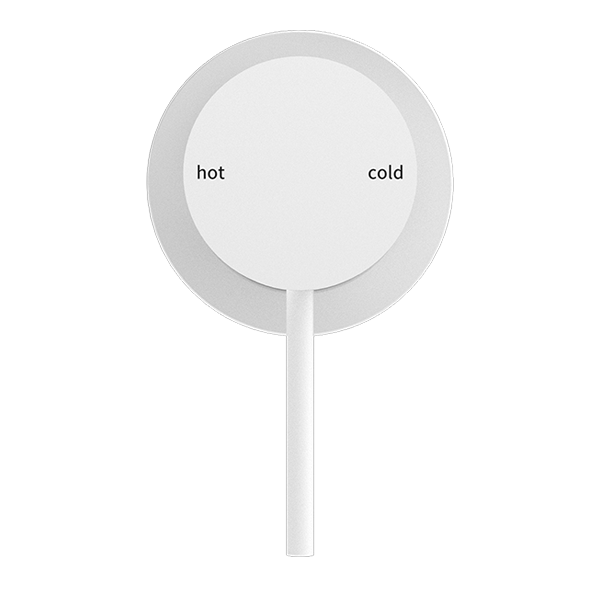 Nero Mecca Shower / Basin Wall Mixer 60mm Plate Matte White